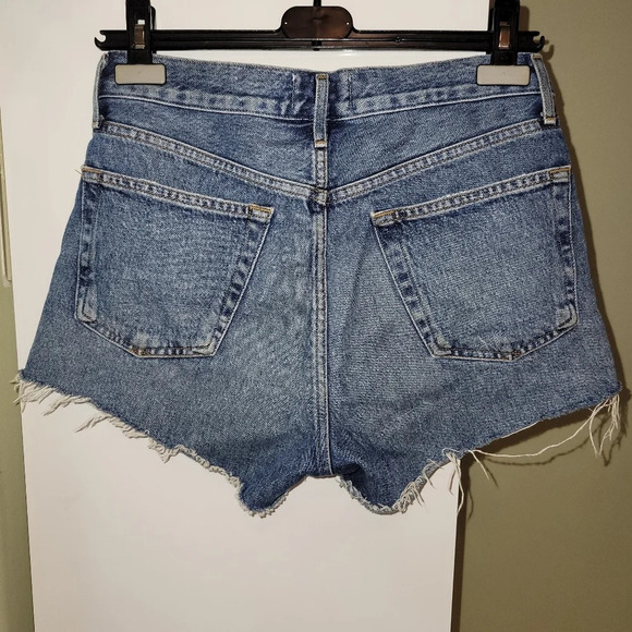 Agolde parker denim jean shorts medium blue size 26 summer beach bohemian - Picture 4 of 6